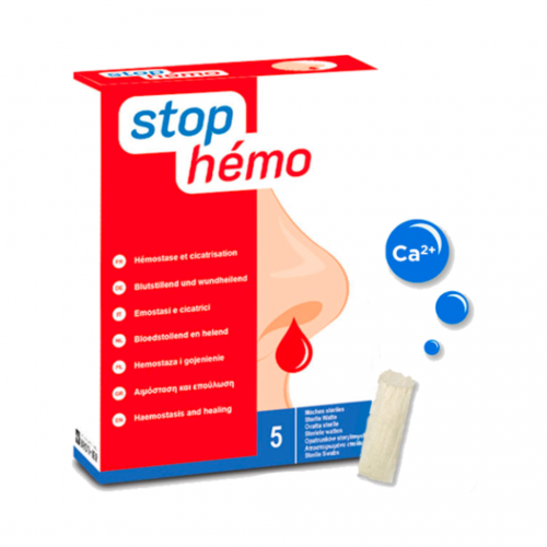 Stop Hemo Αιμοστατικό Αποστειρωμένο Επίθεμα, 5 τεμάχια